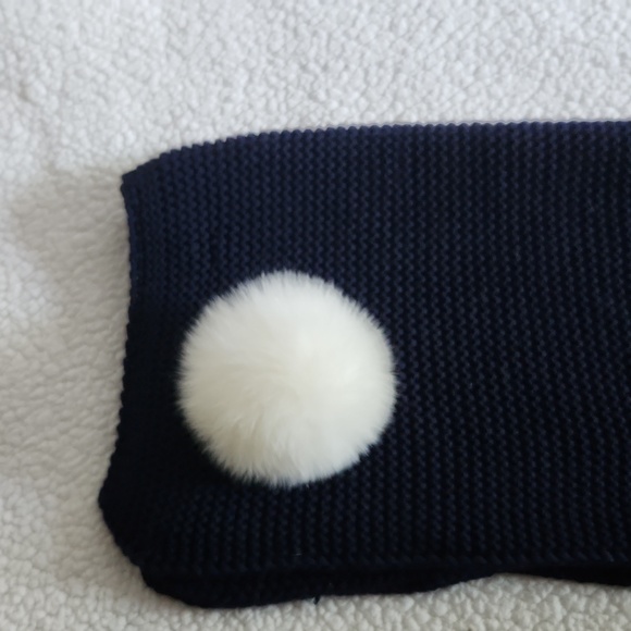 Brand new mavy blue knit baby blanket